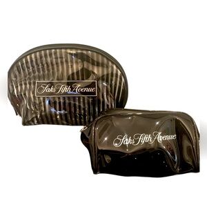 🔴SAKS FIFTH AVENUE COSMETICS BAGS!EXCELLENT CONDITION!